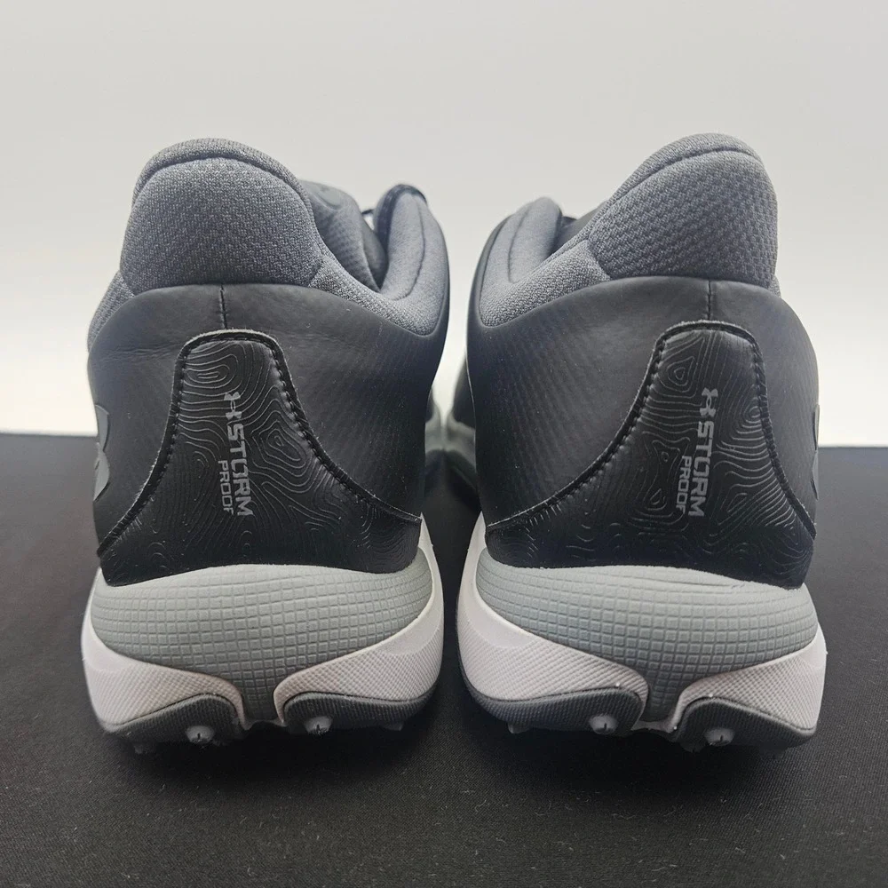 Under Armour Mens HOVR Drive Pro Spikeless Golf Shoes Black‎ Grey 3026920-002 12